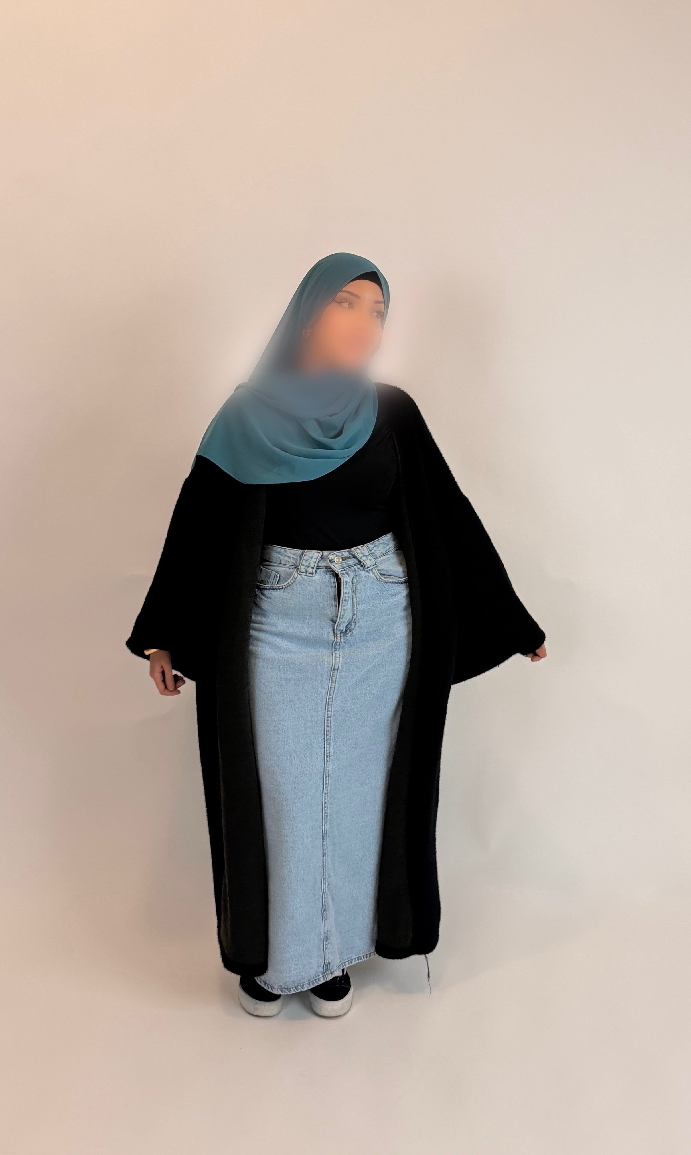 Kimono en laine noir